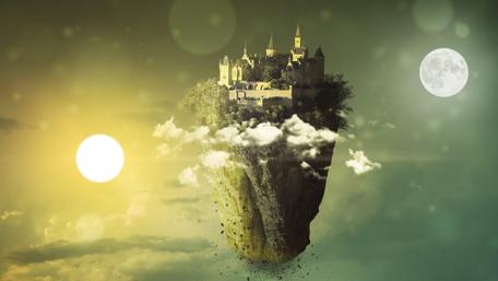 Majestic Castle in a Dreamy Sky wallpaper
