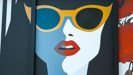 Stylish Abstract Girl in Sunglasses Wallpaper wallpaper