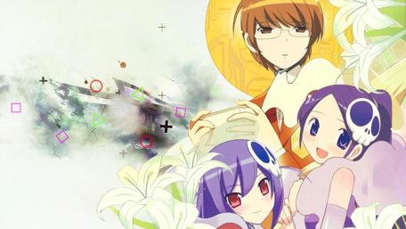 Colorful Characters of Kami Nomi Zo Shiru Sekai wallpaper