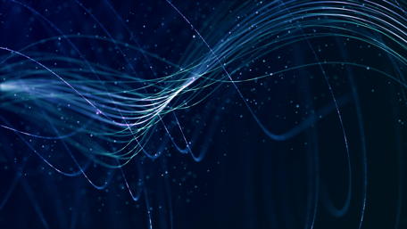 Elegant Blue Light Waves wallpaper