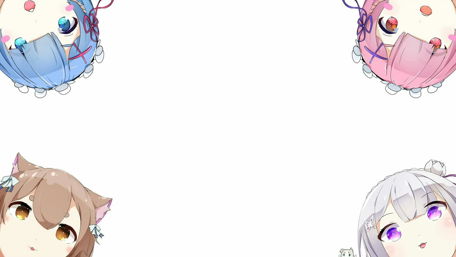 Re Zero Characters Delightful Faces wallpaper