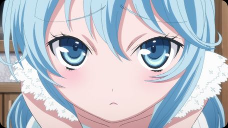 Enchanting Blue-Haired Girl Close-Up wallpaper