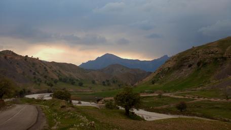 Serene River Landscape in Kermanshah Iran wallpaper