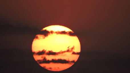 Golden Sunrise Over Caspian Sea Landscape 4K Wallpaper wallpaper