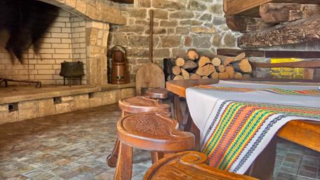 Cozy Bulgarian Fireplace Retreat wallpaper