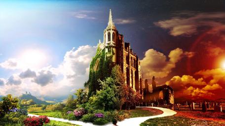 Mystical Realm of Sun and Moon wallpaper