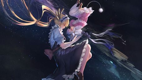 Cosmic Dance of Dragons and Stars wallpaper