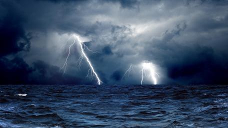 Electric Fury Over The Ocean wallpaper