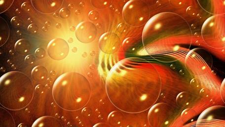 Orange bubbles wallpaper