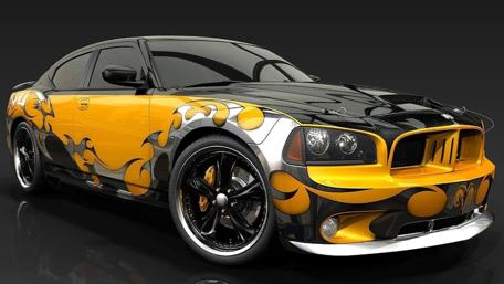 Bold Two-Tone Dream Car Wallpaper wallpaper