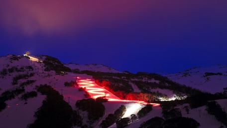 Mountain Magic Under Night Skies wallpaper