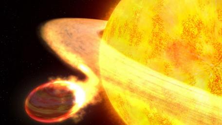 Fiery Cosmic Dance of a Hot Planet wallpaper