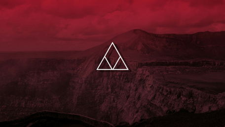 Mysterious Landscape with Symbolic Triangular Emblem wallpaper
