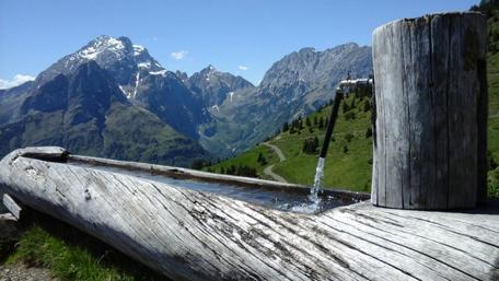 Serene Mountain Pathway Under a Clear Sky wallpaper