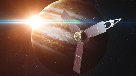 Majestic Jupiter Orbiting the Sun wallpaper