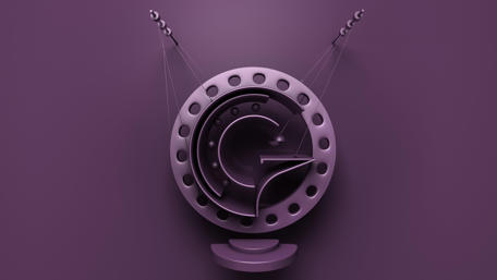 Stylish 3D Alphabet Circle Design wallpaper