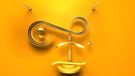 Yellow 3D Typography Design in Abstract Style wallpaper
