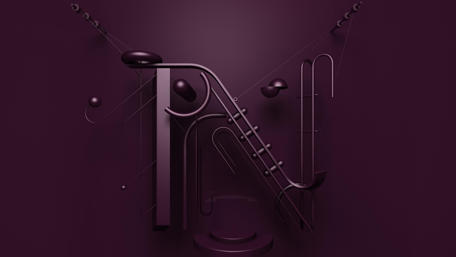 Stylish 3D Alphabet Art wallpaper