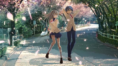 Cherry Blossoms and School Day Promises wallpaper