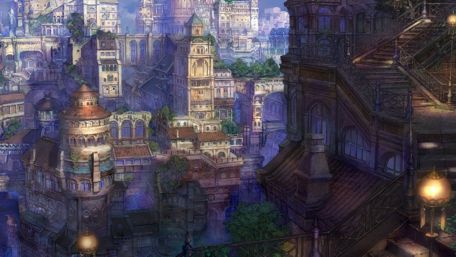 Enchanted Cityscape at Dusk wallpaper