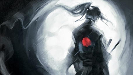 Mystic Samurai Under the Moonlight wallpaper