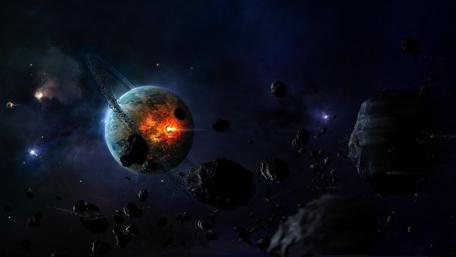 Celestial Wonder in Deep Space wallpaper