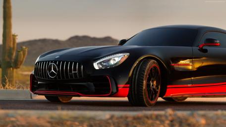 Sleek Black Mercedes Super Car Wallpaper wallpaper