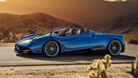 Blue Pagani Huayra Roadster wallpaper