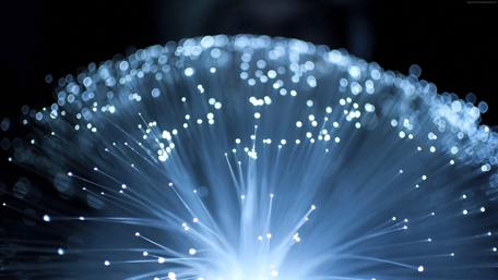 Glowing fibers wallpaper