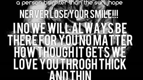 Uplifting BTS Quote on Perseverance and Support wallpaper
