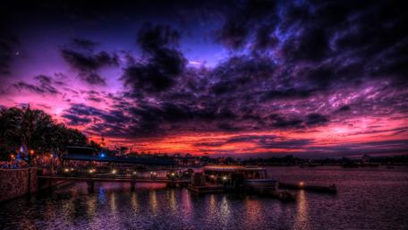 Twilight Harbor Magic wallpaper
