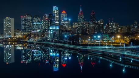Philadelphia Skyline at Night wallpaper