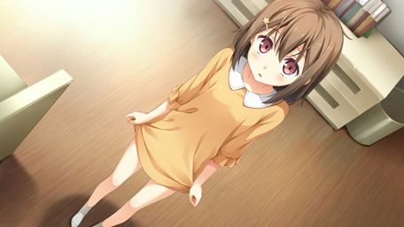 Sweet and Curious Anime Girl Portrait wallpaper