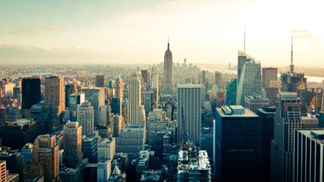 New York City Skyline at Sunrise in 4K Quality wallpaper