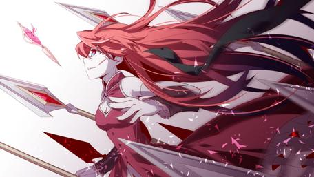 Magical Girl in Action with Red Hair wallpaper