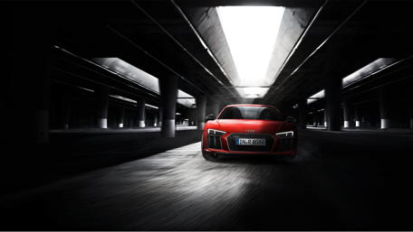 Sleek Audi R8 in a Striking Underground Setting wallpaper