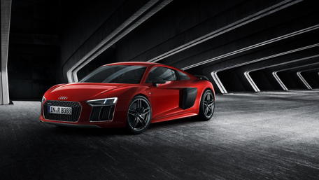 Sleek and Powerful Audi R8 in Motion wallpaper