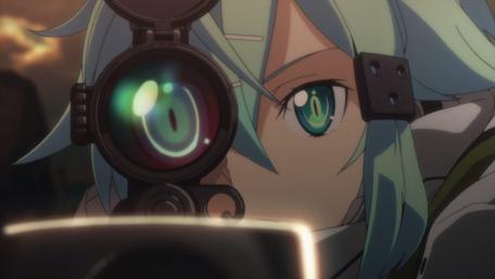 Mysterious Gaze Through the Scope wallpaper