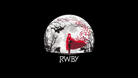 Ruby Rose Silhouette in Moonlight RWBY wallpaper