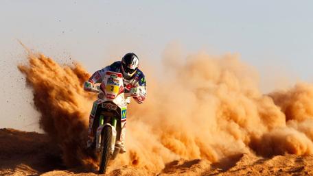 Dashing Through Desert Sands on a Motorcycle wallpaper