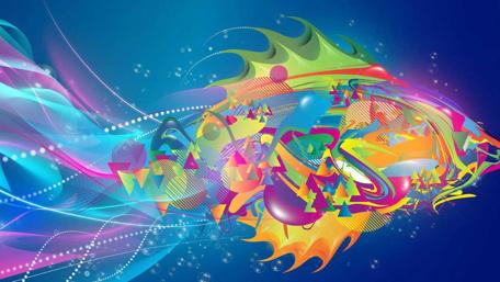 Colorful Aquatic Whirlwind wallpaper