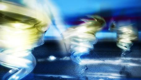 Whirling Blues Abstract 3D Design wallpaper