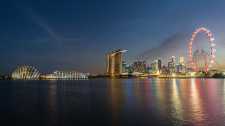 Stunning Night View of Marina Bay Singapore wallpaper