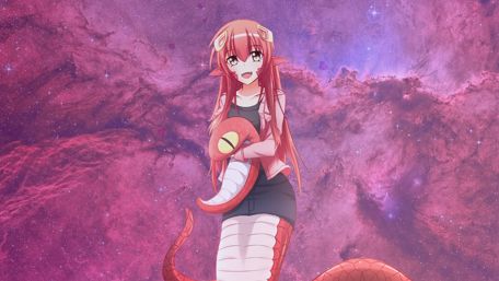 Serpentine Charm in Cosmic Serenity wallpaper