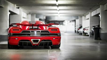 Dream Car in a Pristine Garage Setting wallpaper