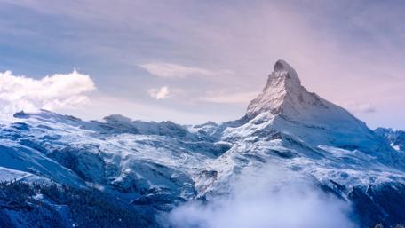 Majestic Snow-Capped Peak in Zermatt wallpaper