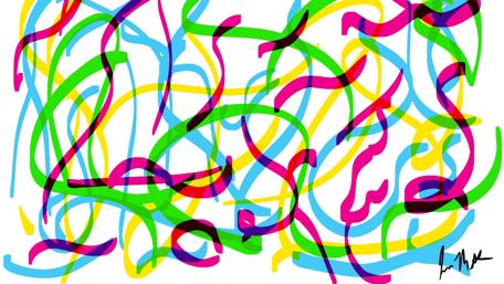Vibrant Chaos of Colors and Lines wallpaper