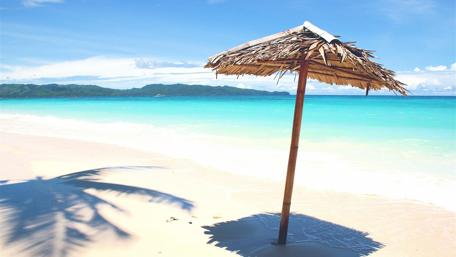 Tropical Beach Paradise Experience Serenity and Sunshine in Summer Bliss wallpaper