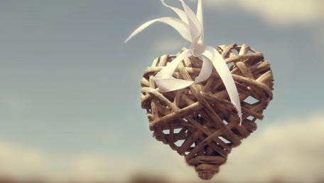 Charming Wooden Heart for Romance Lovers wallpaper