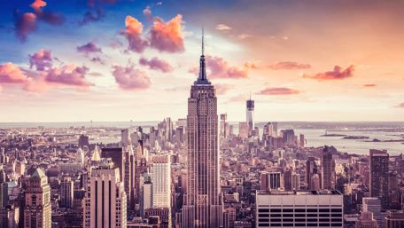 Majestic Empire State Building at Sunset wallpaper